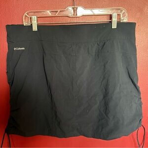 Columbia Omni Shield Womens Stretch Active Skort Size XL Black Nylon Pockets